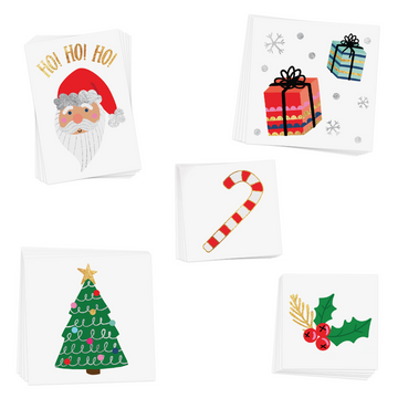 Sparkle in the 'Merry and Bright Variety Set' featuring 25 colorful holiday temporary tattoos by @FlashTattoo